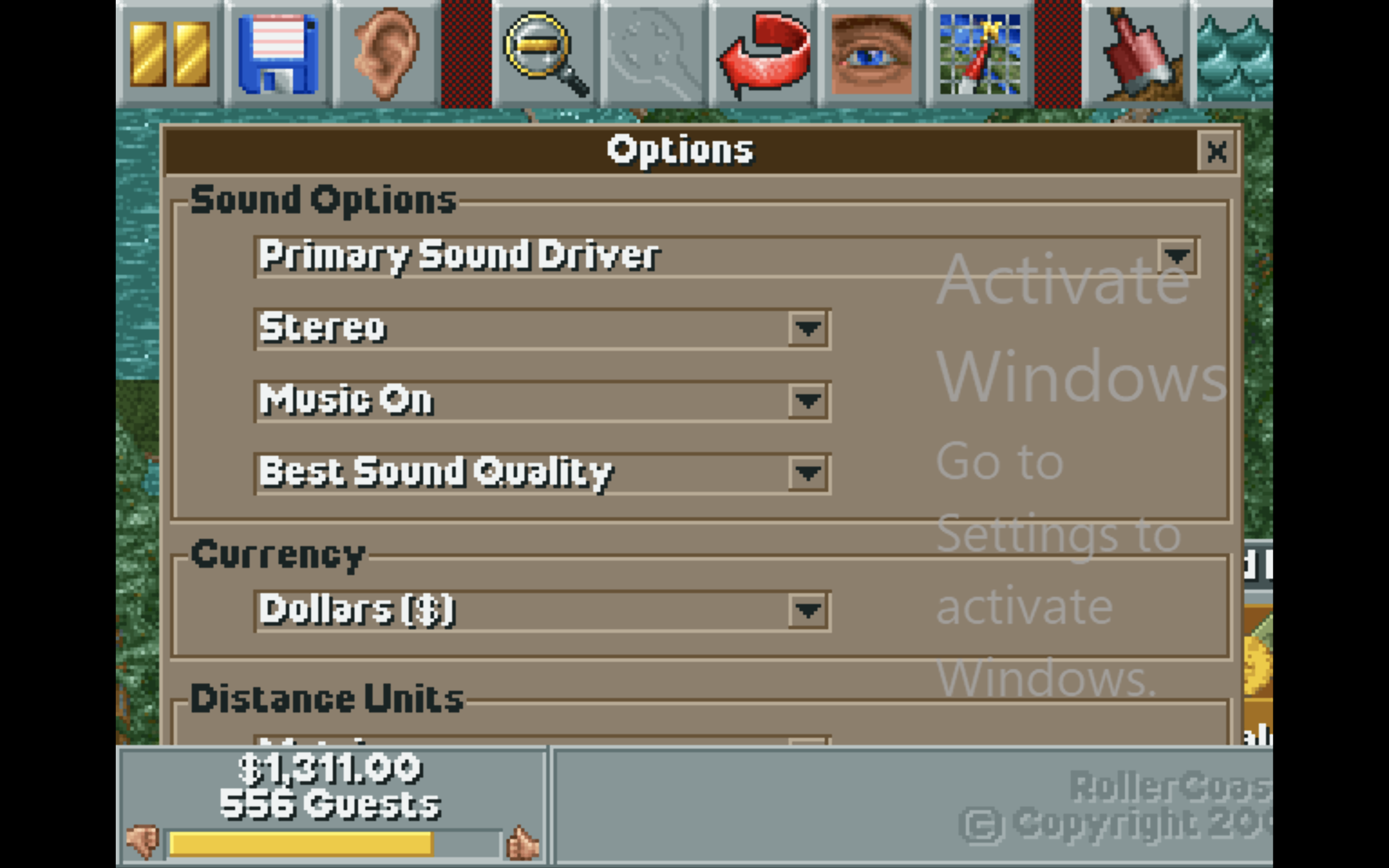 get rid of resolution issue with rollercoaster tycoon deluxe