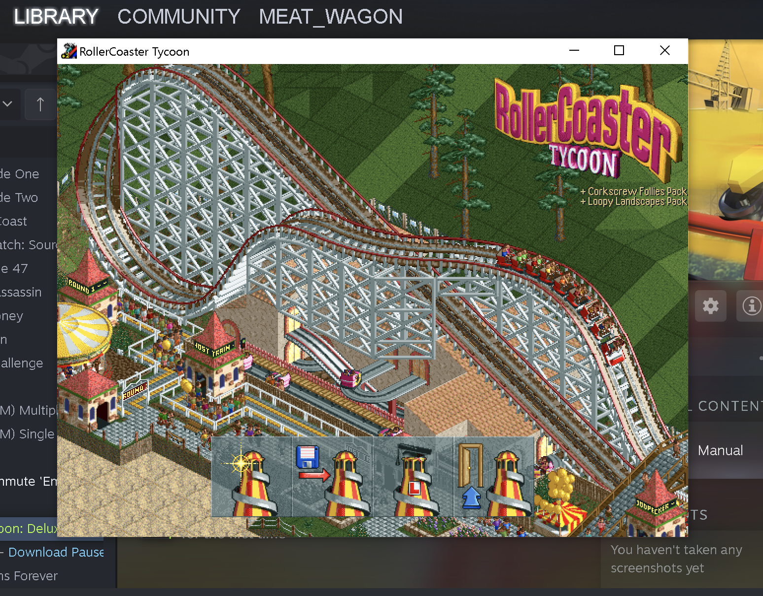 rollercoaster tycoon deluxe win 10 full screen